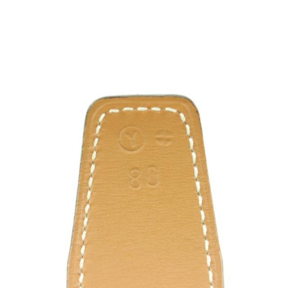 Hermès Brown x Gold 32mm Reversible H Logo Belt Kit 67h422s - Picture 5 of 12